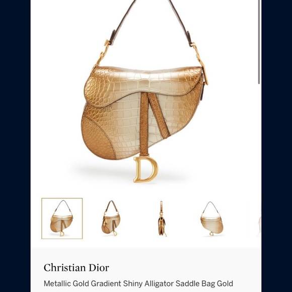 Metallic Burgundy Shiny Alligator Saddle Bag Gold
Hardware - Picture 11 of 11